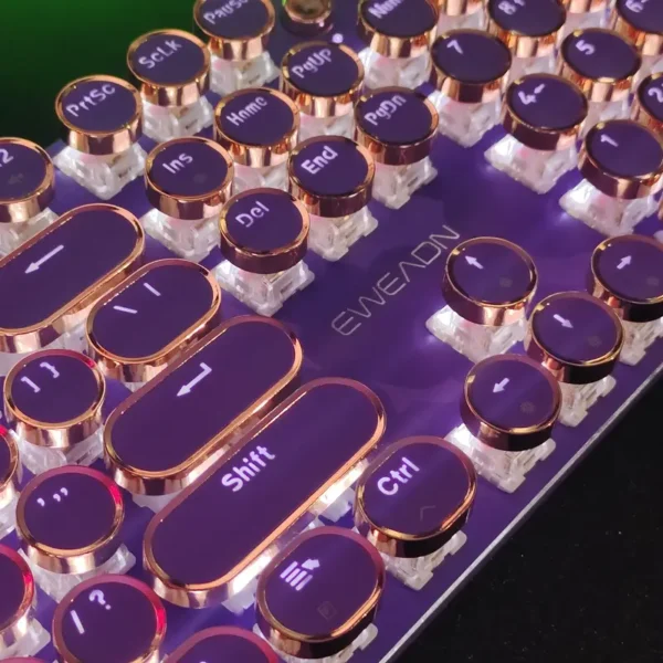 EWEADN V20 Retro Typewriter Mechanical Gaming Keyboard - Image 2
